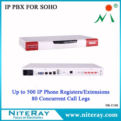 SOHO hybrid ip pbx UP to 500 IP Phone Registers