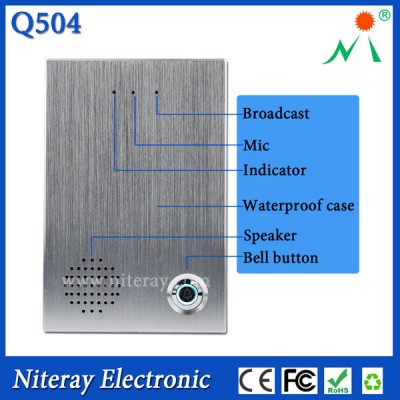 CE IP door entry phone apartment audio intercom door phone for door access control