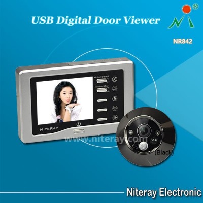 Shenzhen peephole manufacturers motion detection door eye viewer camera with IR infrared & USB