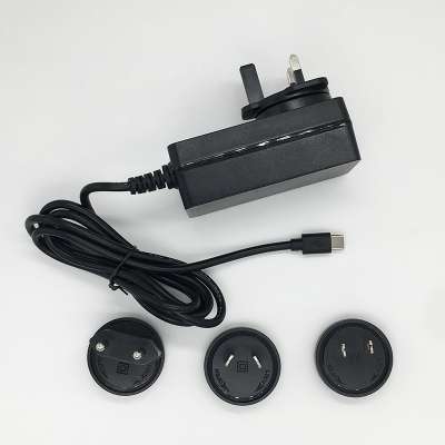 Interchange plugs dc adapter 5V6A  switching adaptor 5V5A